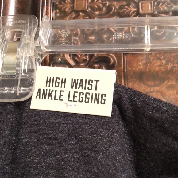 NWT PINK Nation Victoria’s Secret High Waist Ankle Legging. Large. Charcoal Gray - Picture 4 of 8